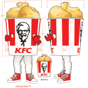 KFC Chicken Bucket Mascot Sketch