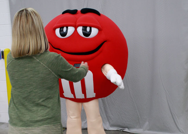 M&M Red Mascot Costume