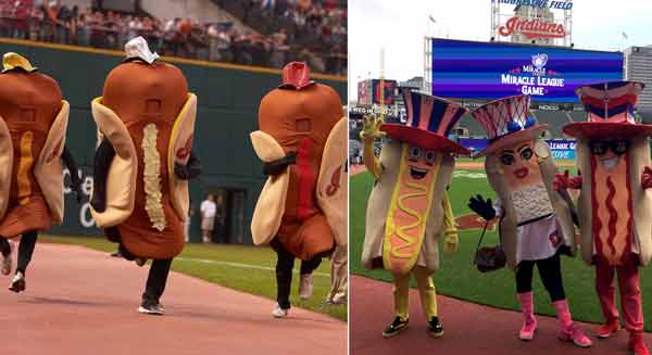 Cleveland Indians - Tribe Hot Dog Racing Mascots - Olympus Mascots