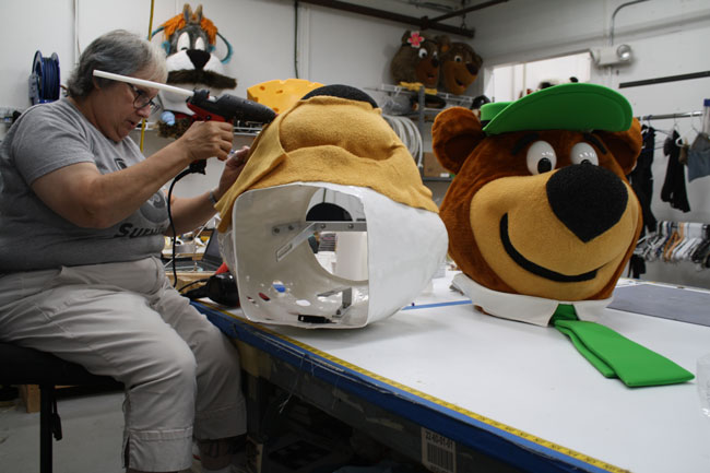 Mascot Head Being Created