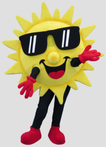 specialty mascot sun mascot weather mascot