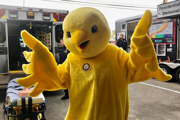 Jenkins Foundation – Airy the Canary Mascot - Olympus Mascots