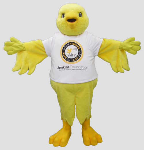 specialty mascot canary mascot jenkins foundation mascot
