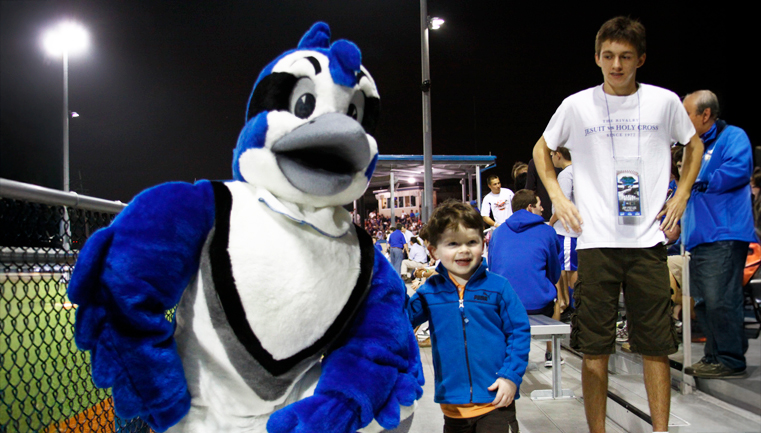 Blue Jay Mascot for Jesuit High School