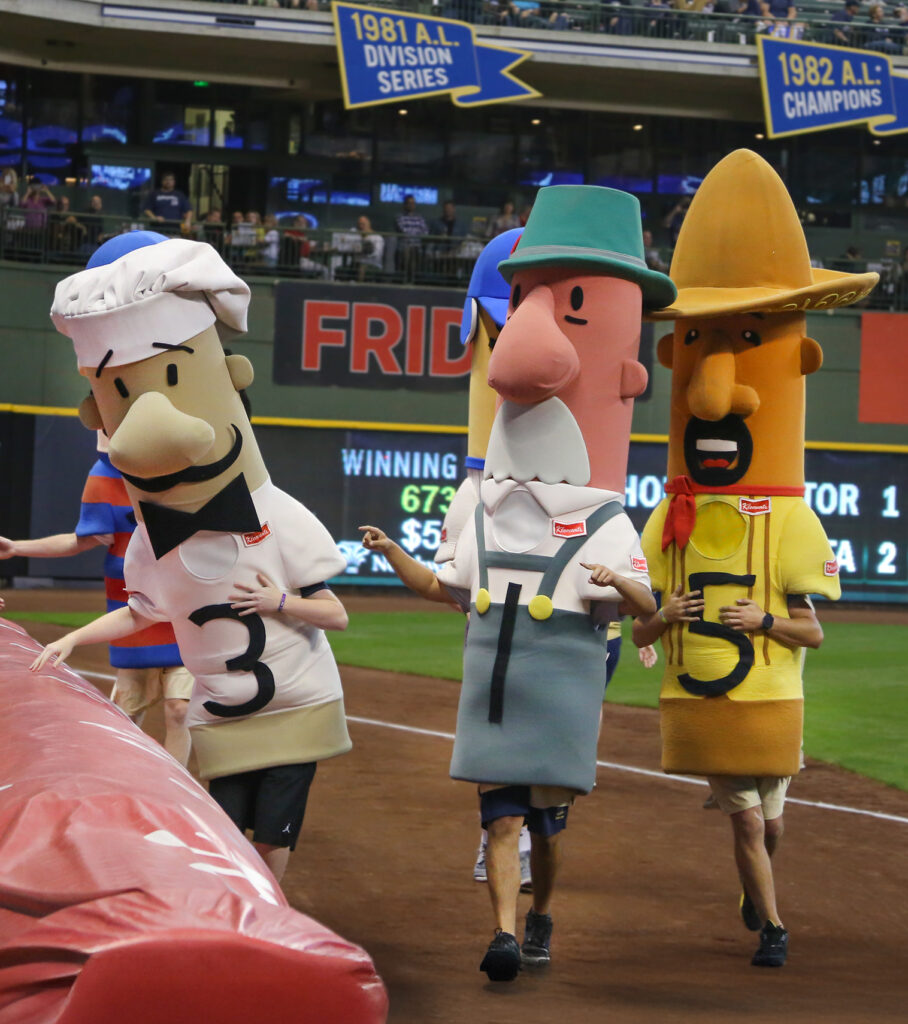 Milwaukee Brewers Racing Sausages Mascots