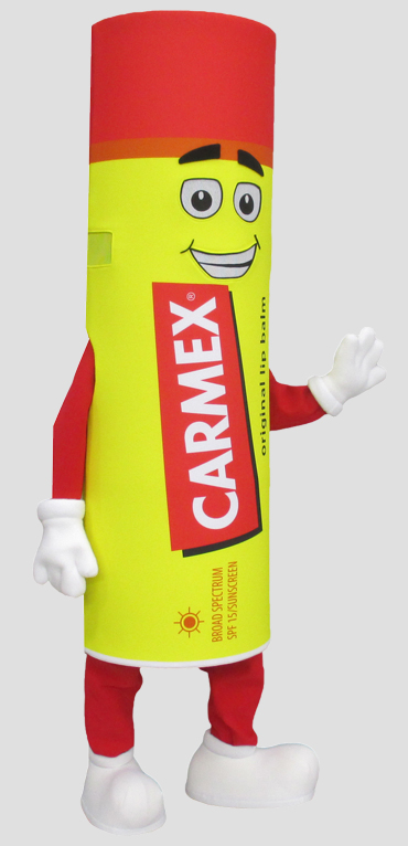 corporate mascot carmex tube