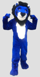 school mascot blue lion mascot