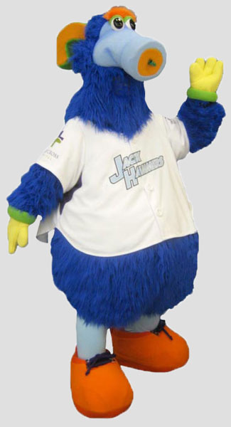 Sports Mascots creature wearing baseball uniform