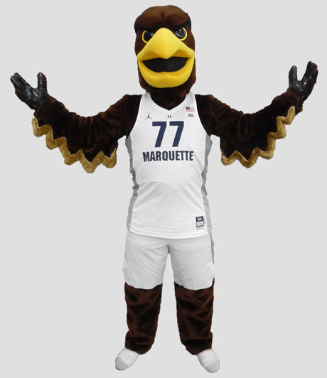 school mascot marquette university golden eagle mascot