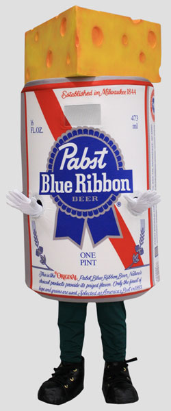 corporate mascot pabst beer and cheese