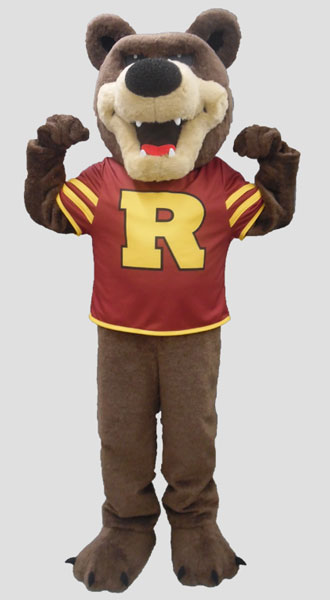 School mascot bear wearing sweater