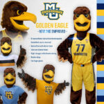 Marquette Golden Eagles Plush Mascot Keychain - Officially Licensed?