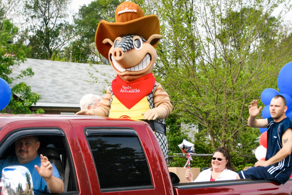 Andy Armadillo Texas Roadhouse in Truck