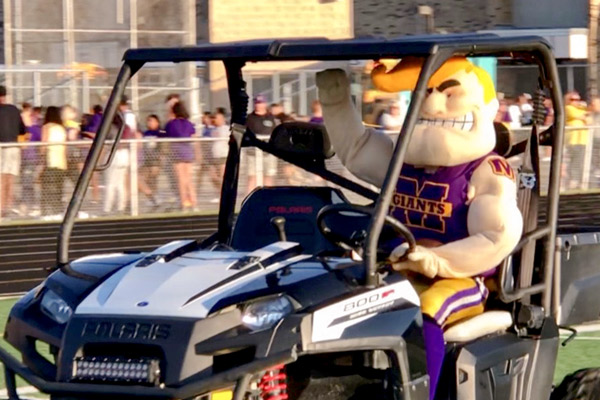 Stretch Murphy Marion High School Mascot in ATV