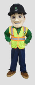 Male construction man mascot for construction group