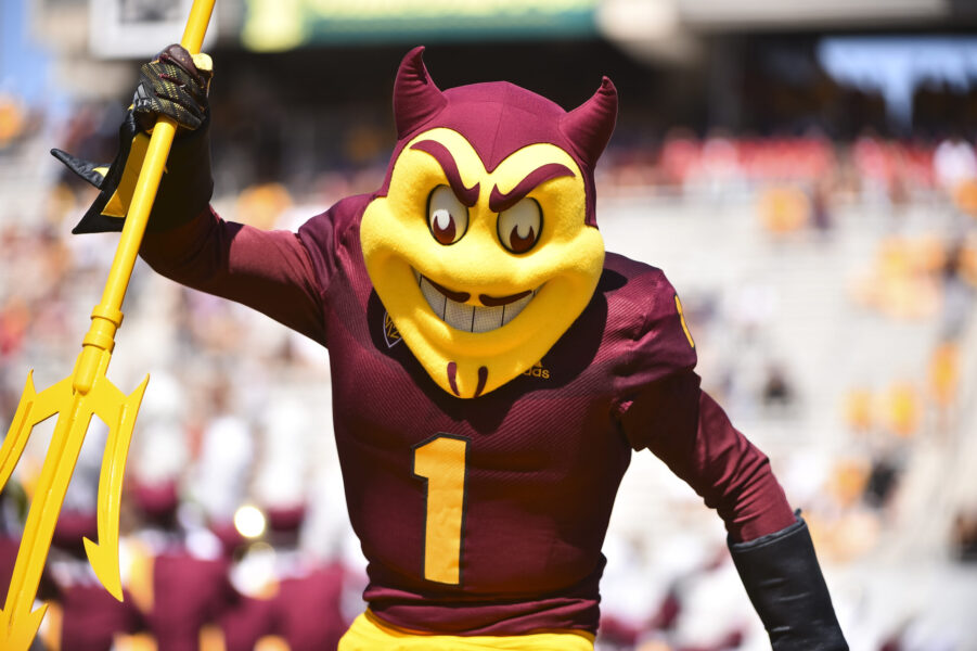 Arizona State University Mascot With Pitchfork
