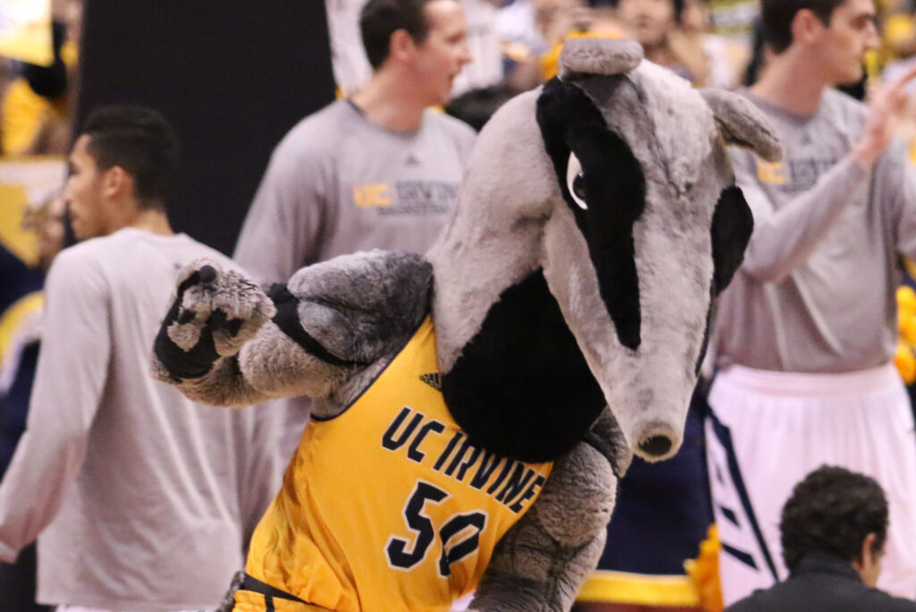 UC Irving Mascot at Basketball Game