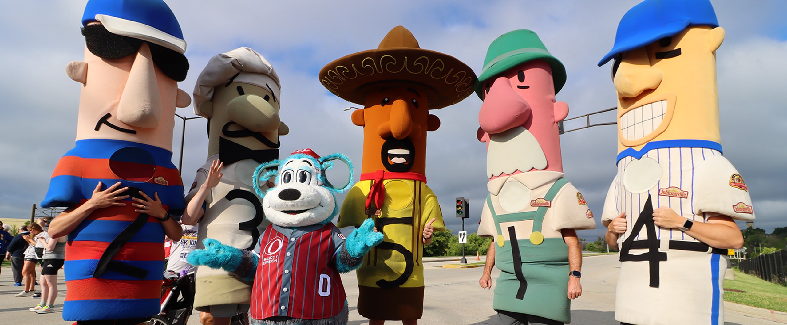 Ollie Olympus with the Brewer's Famous Racing Sausages